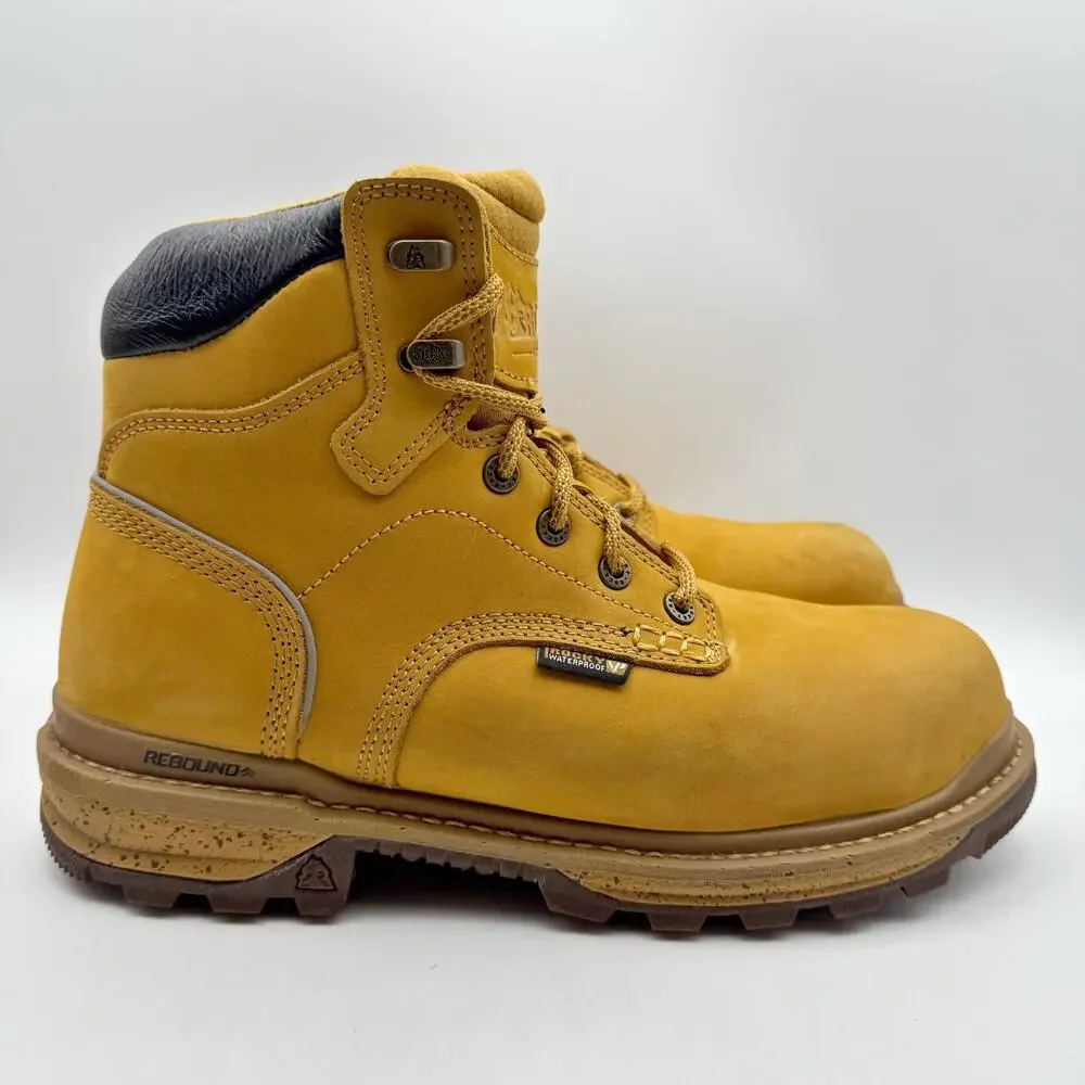 Rocky Mens Rams Horn Composite Toe Work Boot Size 10 Wide Brown Waterproof EUC